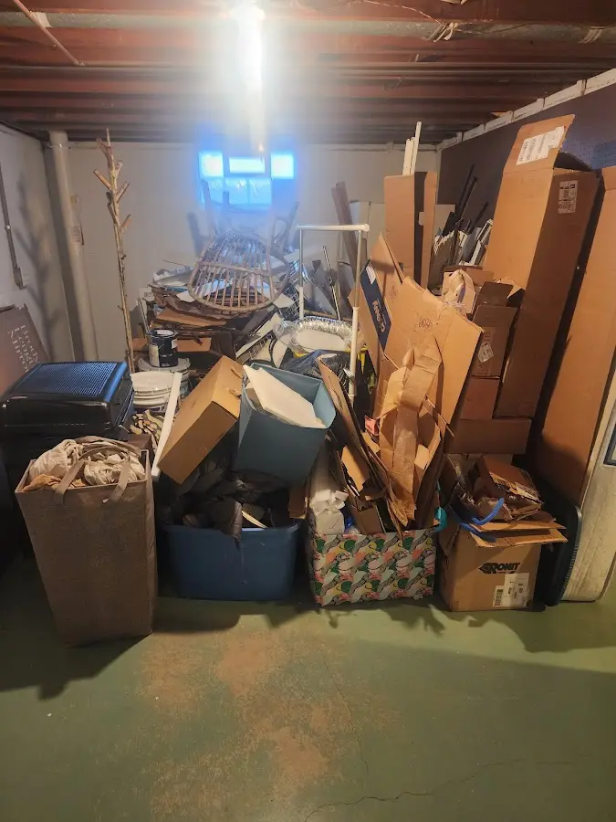 Roll-off dumpster container at job site for Yard Waste Dumpster Rental in Columbus